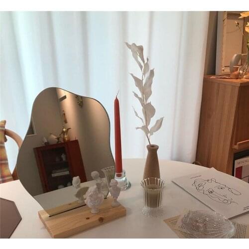 Korean Ins Style Simple Irregular Mirror Makeup Mirror Student Dormitory Homestay Desktop Makeup Mirror Props