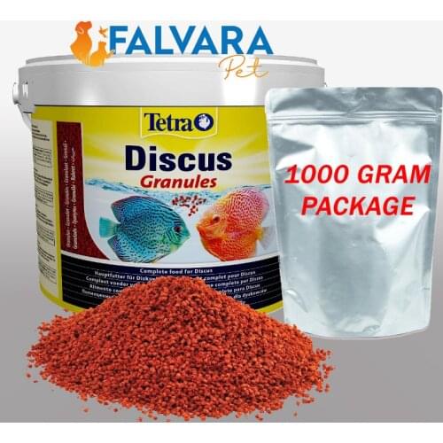 1000 Gram Tetra Discus Granules Bucket Split Granular Fish Feed
