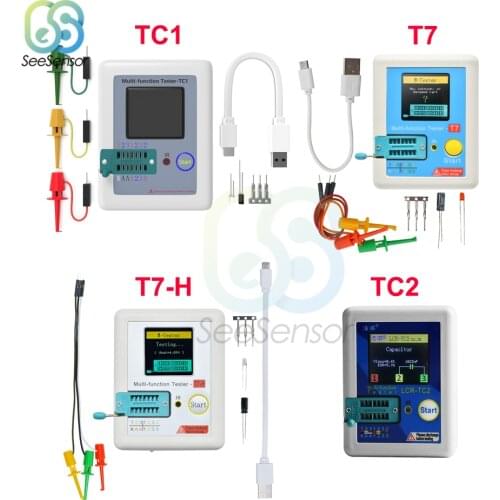LCR-TC2 TC-T7-H TCR-T7 LCR-TC1 Colorful Display Multifunctional TFT Backlight Transistor Tester Diode Triode Capacitor Resistor