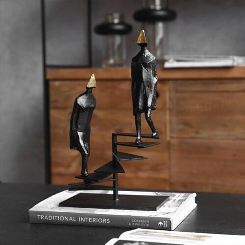 Small decoration iron Sculpture Figure Decoration creativity modern living room TV cabinet wine cabinet office decoration