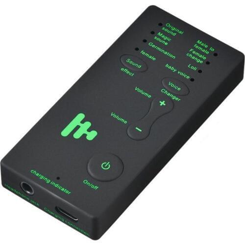 Mini Voice Changer Adapter 8 Voice Changeing Modes Microphone Disguiser Phone Microphone Voice Changer Adapter for PUBG MIC Game