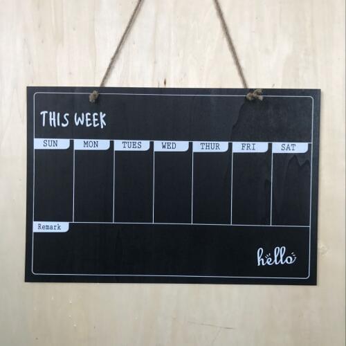 This week blackboard modern chalkboard week wall calendar home office wall decoration