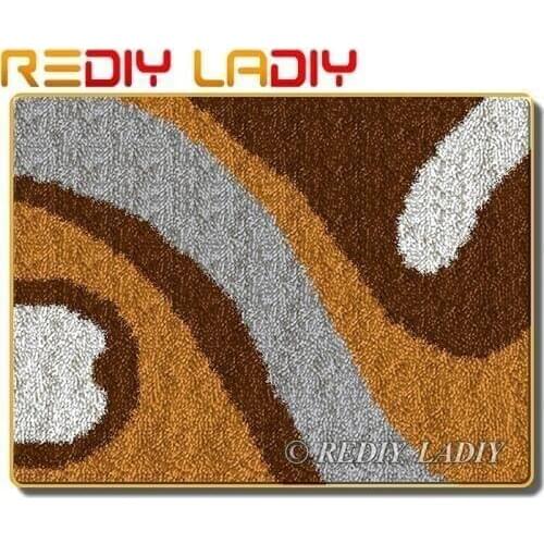 Latch Hook Rug Kit Abstract Pattern Crocheting Carpet Rug 100% Acrylic Yarn Cushion Mat DIY Carpet Rug Home Decor Arts & Crafts