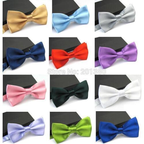 2019 Solid color butterfly bow tie for men and women