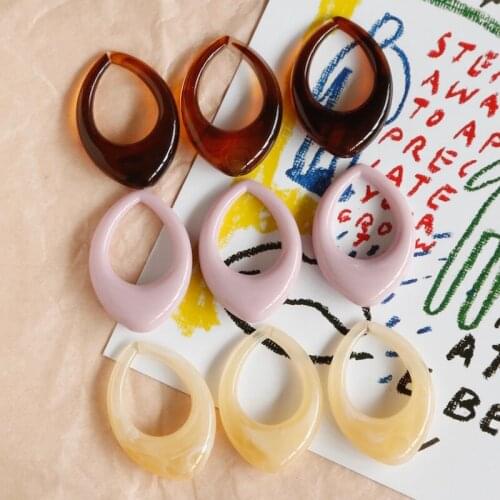 Fat feeling water drop shape resin frame pendant DIY earring making materials jewelry accessories