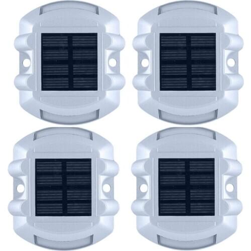 Solar Driveway Lights Solar Dock Lamps Outdoor Waterproof Warning Step Light Garden Walkway Backyard Lakeside Sidewalk Deck Lamp