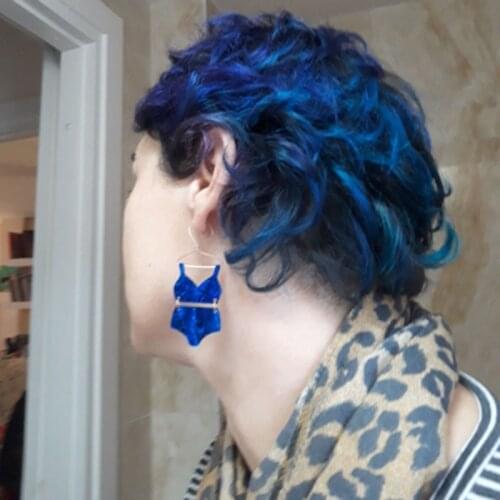 Stunning Acrylic Underwear Shape Dangle Earrings For Women 2021 Stylish Resin Personality Drop Earrings Jewelry Earings Bijoux