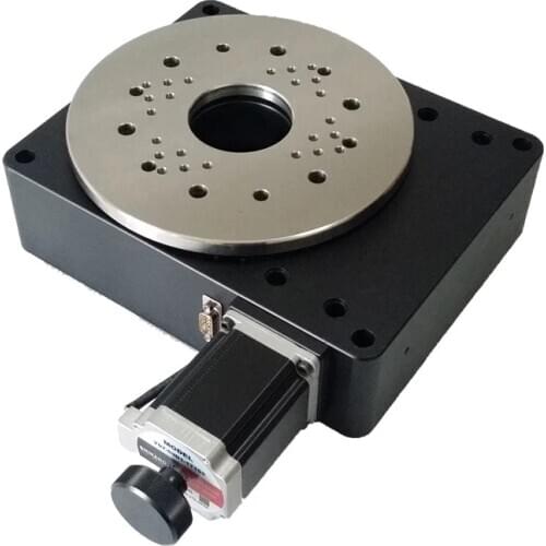 PT-GD204 High-Precision Electric Rotary Table 360 Degree Rotation, Worm Gear, Indexing Plate, Size 200mm Ratio 180:1
