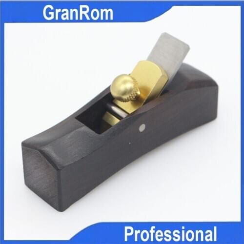 Ebony Mini Light Planer Arc Bottom Plane DIY Handheld Woodworking Planing Tools for Planing Curved and Streamlined Objects