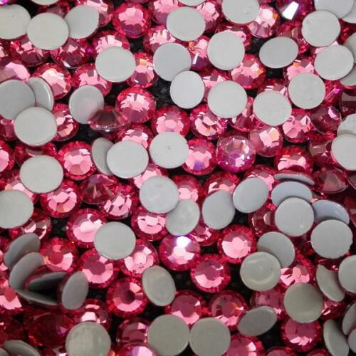 Ss20 color rose with 1440pcs each lot extremely shiny&high quality hotfix diamond rhinestone with rainbow color effect