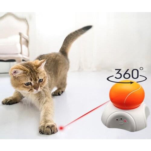 Pet Supplies Smart Electric Cat Toy Automatic Rotating Laser Cat Toy 360 Degree Tease Pet Kitten Interactive Electronic Ball Toy