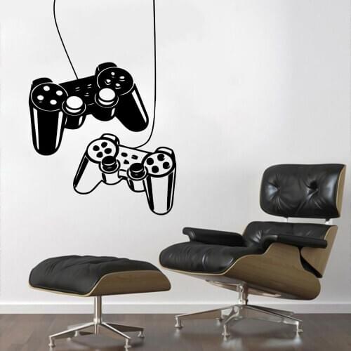 Vinyl Hanging Gamer Controller Sticker Wall Art Game Sticker For Home Living Room And Game Room Decoration Removable A002832