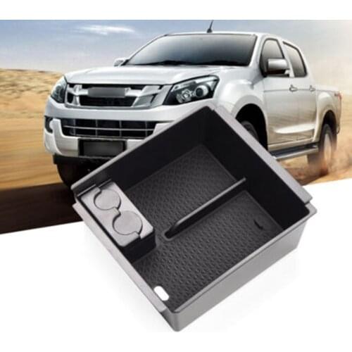Armrest Box Storage for Isuzu D-MAX MU-X 2012 - 2019 DMAX MUX Tidying Box BLACK