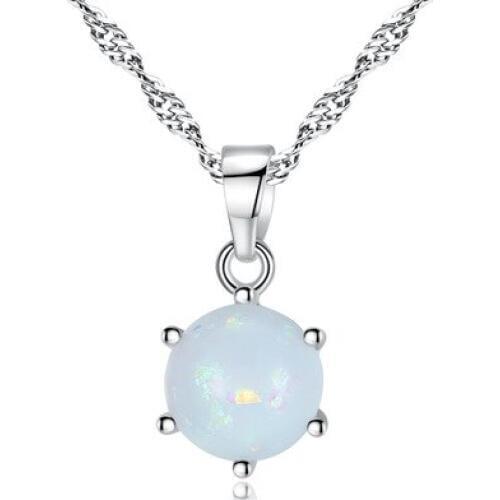 Ladies Pendant Necklace Round AAA Zircon Collar Necklace Glamour Girlfriend Princess Collar Engagement Jewelry