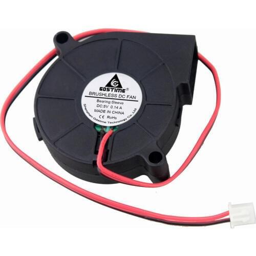 Gdstime 1 Piece 5cm DC 5V Centrifugal Blower Cooling Fan 50mm x 15mm Radaitor Cooler 5015 0.14A High Speed 4500RPM