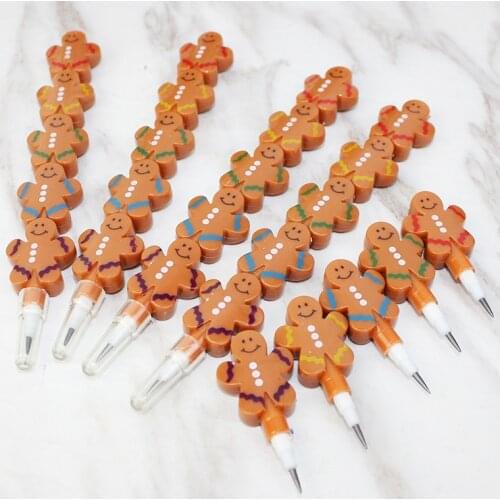 1PC Christmas Gingerbread Man Blocks 5 Layers Writing Drawing Pencil Kids Rewarding Gift