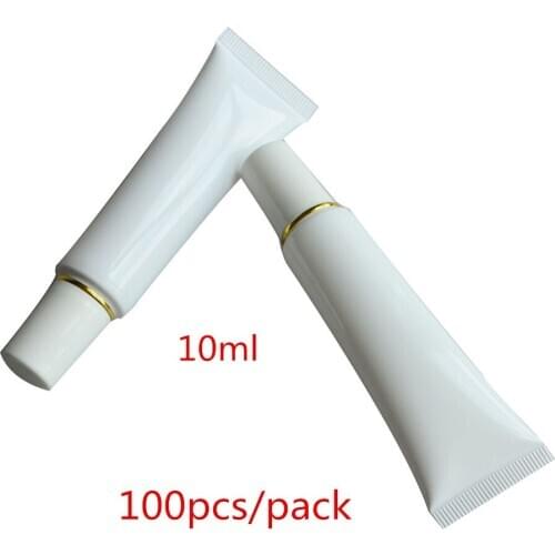 10ml 100pcs/Pack Beauty Cosmetic Empty Hose Plastic Bottle Women Make Up Skin whitening Cleansing Store Bottle Wholesale