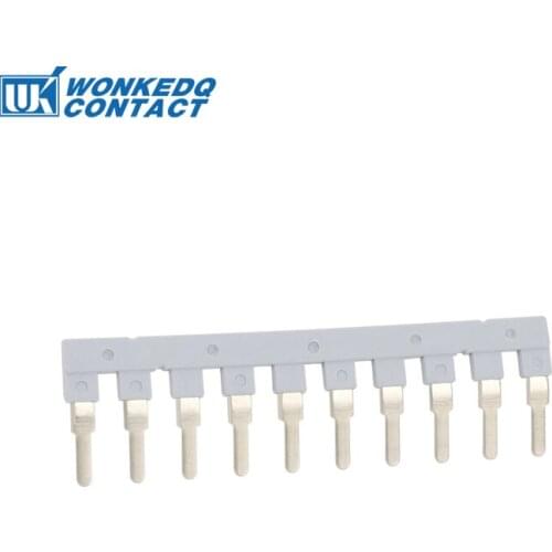 10Pcs EB10-10 Insertion Bridge For UK Type Din Rail Terminal Blocks UK10 Wire Electrical Strip Connector EB 10-10 Wiring Jumpers