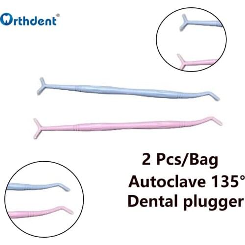 2 Pcs/Bag Dental Plugger Shaping Angle Plastic Resin Filler Autoclave Double Tips Dentistry Tool Dentist Materials