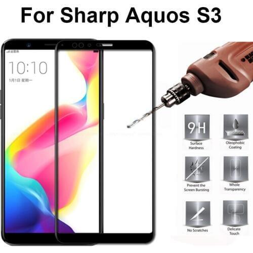 2PC Tempered Glass For Sharp Aquos S3 Mobile Phone Screen Protector For Sharp Aquos S3 3D Full Cover Screen Protector Glass Film
