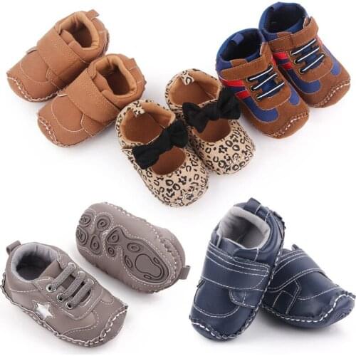 2021 New Baby Shoes Soft Rubber Sole Newborn First Walkers Anti-slip Infant Boys Girls Casual Shoes Sneakers 0-18 Months