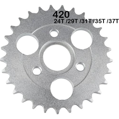 24 29 31 35 37 teeth 24T/29T/31T/35T/37T Motorcycle Parts Z50 Rear Gear Sprocket for Pitbike RM Monkey Bike Z50 50CC 420 Chains