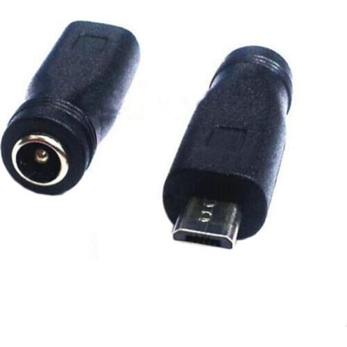 5pcs Micro USB Male to DC Power Jack 5.5 2.1mm Charge Adpter for Cell Phone & Tablet