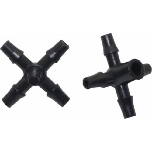 500 pcs Garden Water Connectors 3/5mm Five-way Cross Interfaces hose Splitters gardening irrigation system Fittings