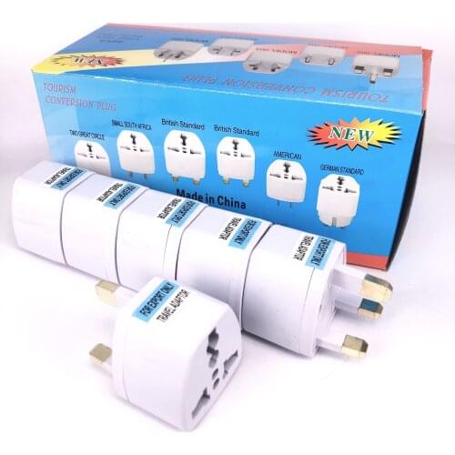 UK Plug Adapter US European AU EU To UK British Travel Adapter Electrical Plug Converter Socket AC Power Charger Outlet
