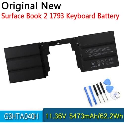 New Original G3HTA040H Laptop Tablet battery For Microsoft Surface Book 2 2nd Gen 15" 1793 Keyboard Battery 5473mAh 11.36V