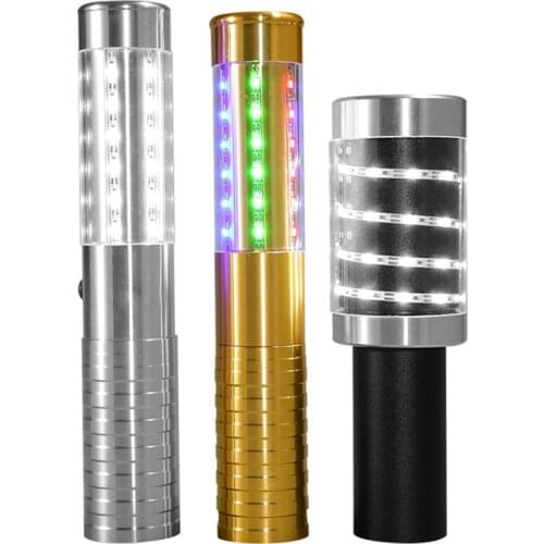 Aluminum Rechargeable LED Champagne Wine Strobe Baton LED Flashing Stick Service Sparklers for Bottle KTV Bar Club Party Decor