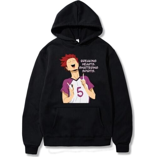 Anime Haikyuu Karasuno Volleyball Club Printed Hoodies Hooded Sweatshirts Pullovers Tops