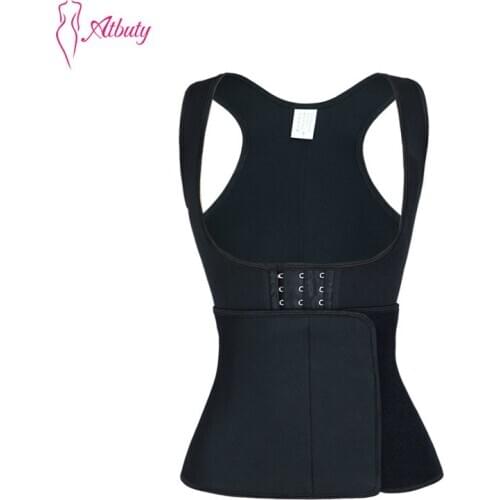 Atbuty Neoprene Slimming Waist Trainer Vest Sauna Corset Tummy Control Workout Sport Body Shaper Belly Fat Burner NBW1701