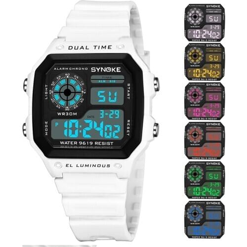 Men Sports Digital Watches Ultra-thin LED Waterproof Chronograph Repeater Relogio Masculino Male Electronic Wrist Watches