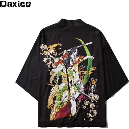 Man Harajuku Kawaii Style Kimonos Woman Yukata Female Kimono Cardigan 2020 Blouse Obi Haori Japanese Streetwear Asian Samurai