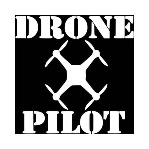 Black/Sliver Drone Pilot Car Stickers Vinyl Decal For Car Body Window Motorcycle Sticker Decoration S1224