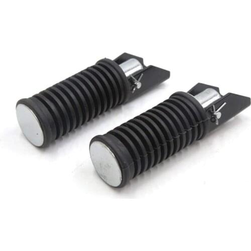 Pair Black Rubber Motorcycle Rear Pillion Footrest Foot Pegs for CG125