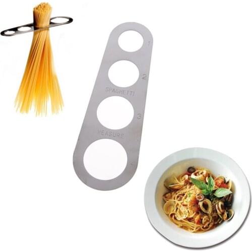 Stainless Steel Noodle Measuring Tool Spaghetti Measurer Ruler 4 Hole Western Restaurant Kitchen Gadgets Noodle Spaghetti Ruler