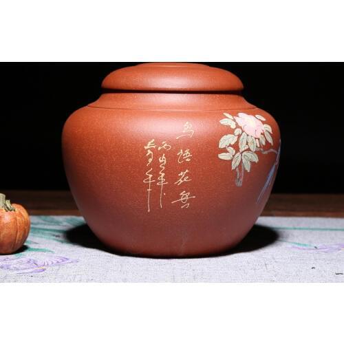 Charactizing a bucket of violet arenaceous mud painting tea caddy ceramic POTS pot wholesale gift custom logo company