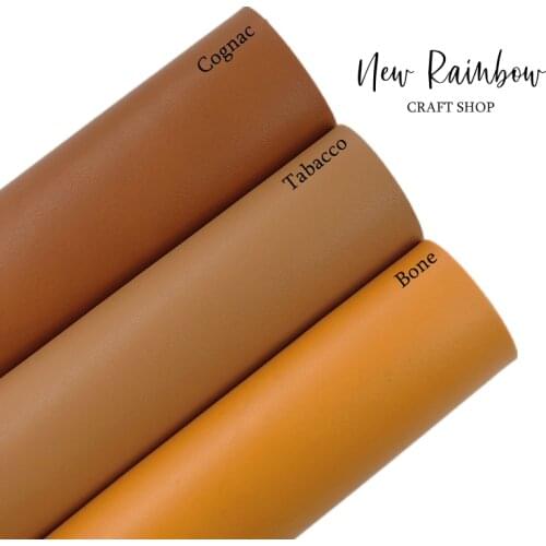 New Rainbow 22x30cm/A4 Fall Colors 1.2mm Smooth Faux Leather Sheets Nice For Making Hair Bows, Hairclips, Minipurse,Homedecor