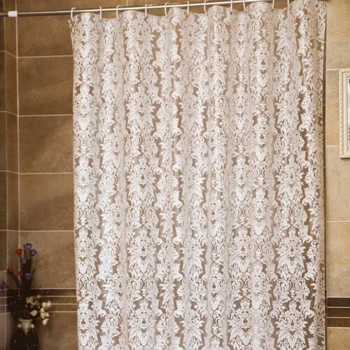 New Fashion Morocco PEVA Curtain Home Shower Curtain Waterproof Shower Curtain Bathing Bathroom Hook Floral Print Europe Curtain
