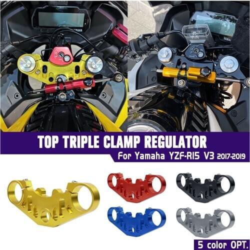 Motorcycle Triple Clamp Upper Fork Holder Panel Front Protector For Yamaha YZF R15 V3 2017 2018 2019 2020 YZF-R15 Accessories