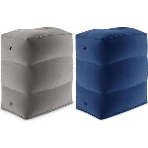 PVC Inflatable Travel Pillow Foot Rest Pillow Kids Airplane Bed Car Bus Adjustable Height Adult Flight Sleeping Resting Pillow