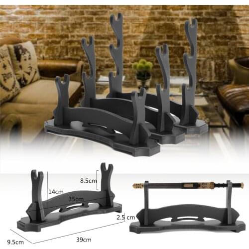 Wall Mount 1/2/3 Layer Samurai Sword Crafts Katana Holder Stand Display Statues Sculptures Holder Home Decoration