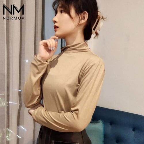 NORMOV Women's Knitted T-shirts