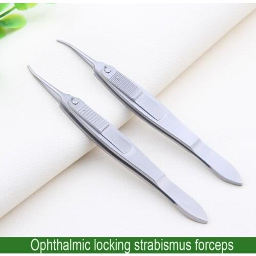 Ophthalmic microscopy Strabismus tweezers Double eyelid plastic fat tweezers Micro tweezers stainless steel Strabismus hook