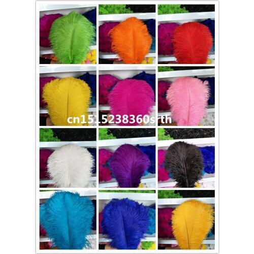 Wholesale 50pcs high Quality natural ostrich feather 10-12inch/25-30cm Wedding decoration stage performance Clothing accessories