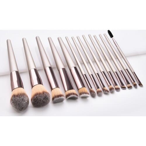 Pinceaux Maquillage Kit Champagne Makeup Brushes Set For Foundation Powder Blush Eyeshadow Make Up Brush Cosmetics Beauty Tool