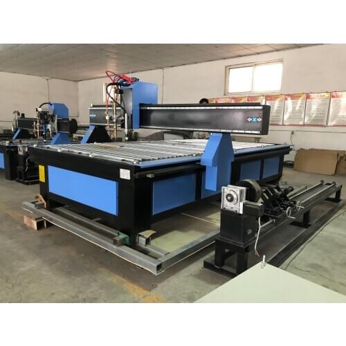 1300*2500mm plasma cutter table / plasma metal cutting machine / cnc flame plasma cutter with rotary pipe