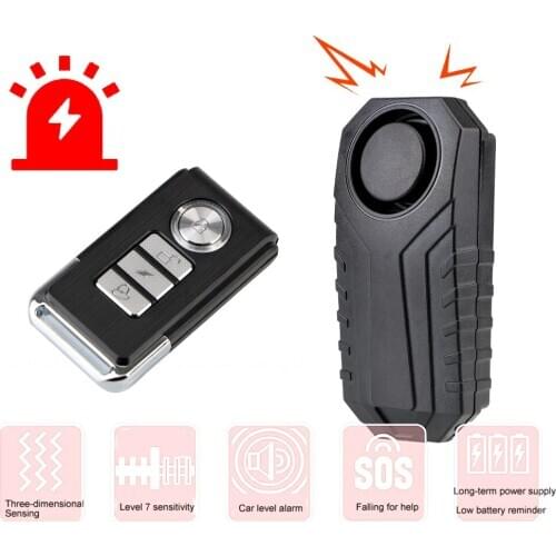 Warning Alarm Sensor Anti Lost Remind Vibration Vehicle Security Electric Car Remote Control Waterproof for Bike Motor